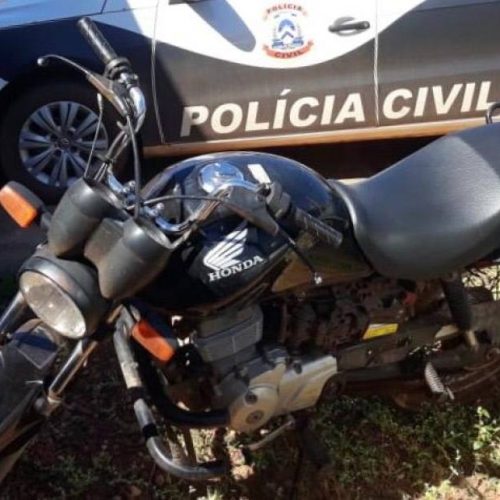 PolÃÂ­cia Civil prende suspeito por receptaÃÂ§ÃÂ£o e recupera motocicleta furtada