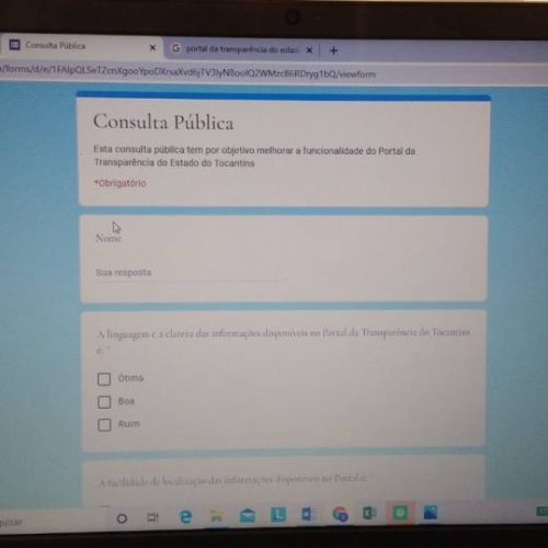 Consulta pÃÂºblica sobre o Portal da TransparÃªncia continua atÃÂ© 15 de junho