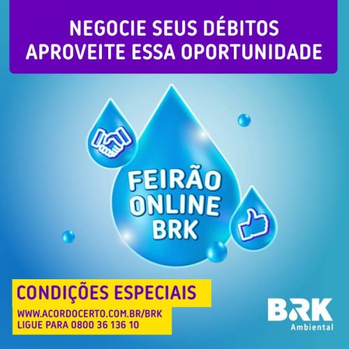 BRK Ambiental promove FeirÃÂ£o de NegociaÃÂ§ÃÂ£o Virtual