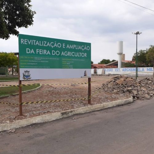 Obra de  ampliaÃÂ§ÃÂ£o da Feira do Agricultor ÃÂ© iniciada em Couto MagalhÃÂ£es