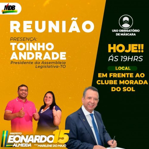 Leonardo Almeida realiza reuniÃÂ£o com a presenÃÂ§a de Deputado Antonio Andrade