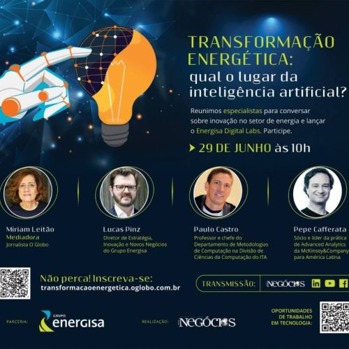 Energisa vai inaugurar o primeiro centro de inteligÃªncia artificial do setor elétrico em evento online aberto ao público