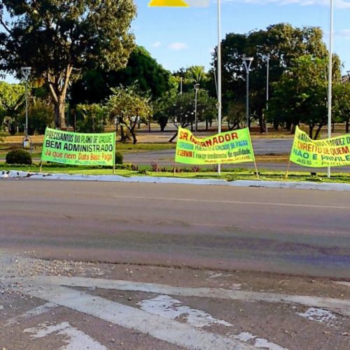 Protesto de servidores cobra plano de saúde de 'qualidade' ao governo