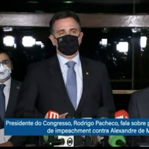 Senador Rodrigo Pacheco rejeita pedido de impeachment contra Alexandre de Moraes